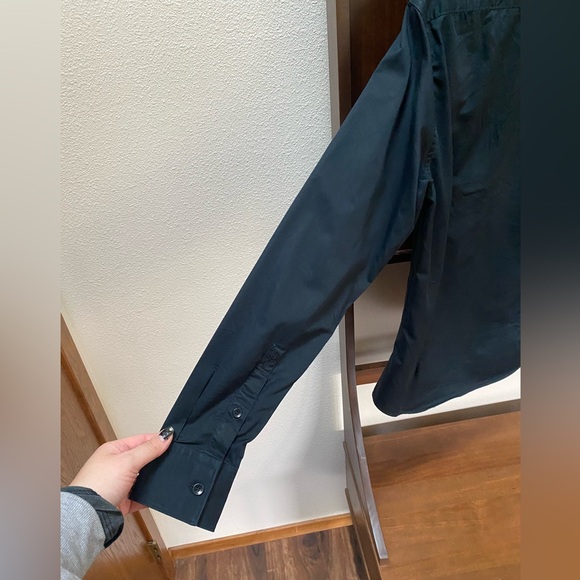 Versace Collection Men’s Trend Fit Button Up in Black (Size 15.5) - Picture 9 of 14